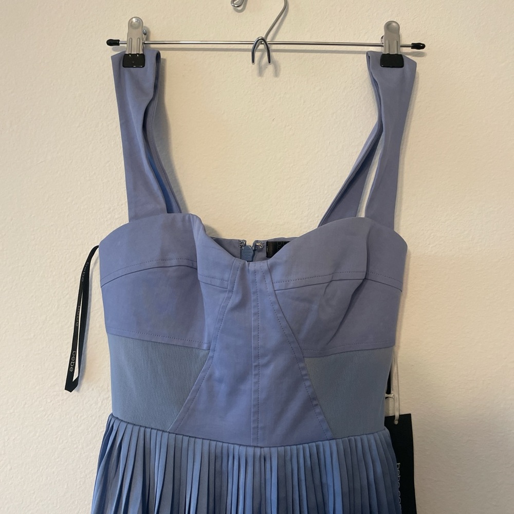 Periwinkle Bebe Fit and Flare Dress NWT - Picture 5 of 8